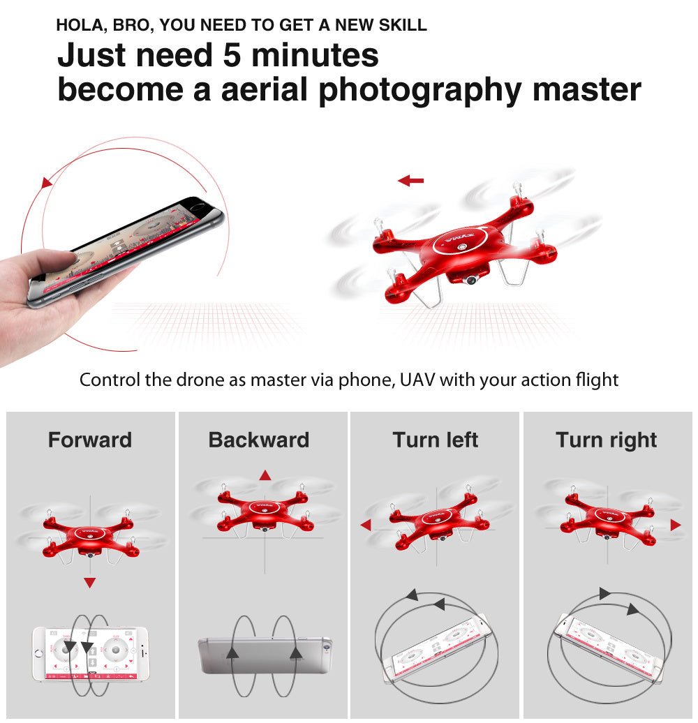 X5UW Drone with WiFi Camera HD 720P