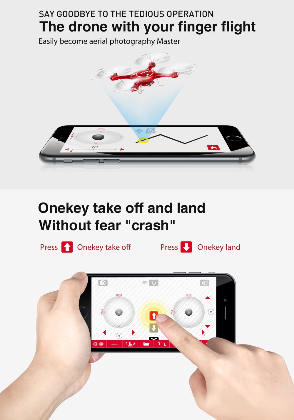X5UW Drone with WiFi Camera HD 720P